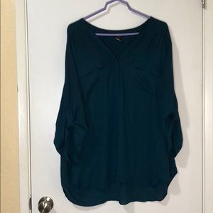 Blue/green torrid blouse
